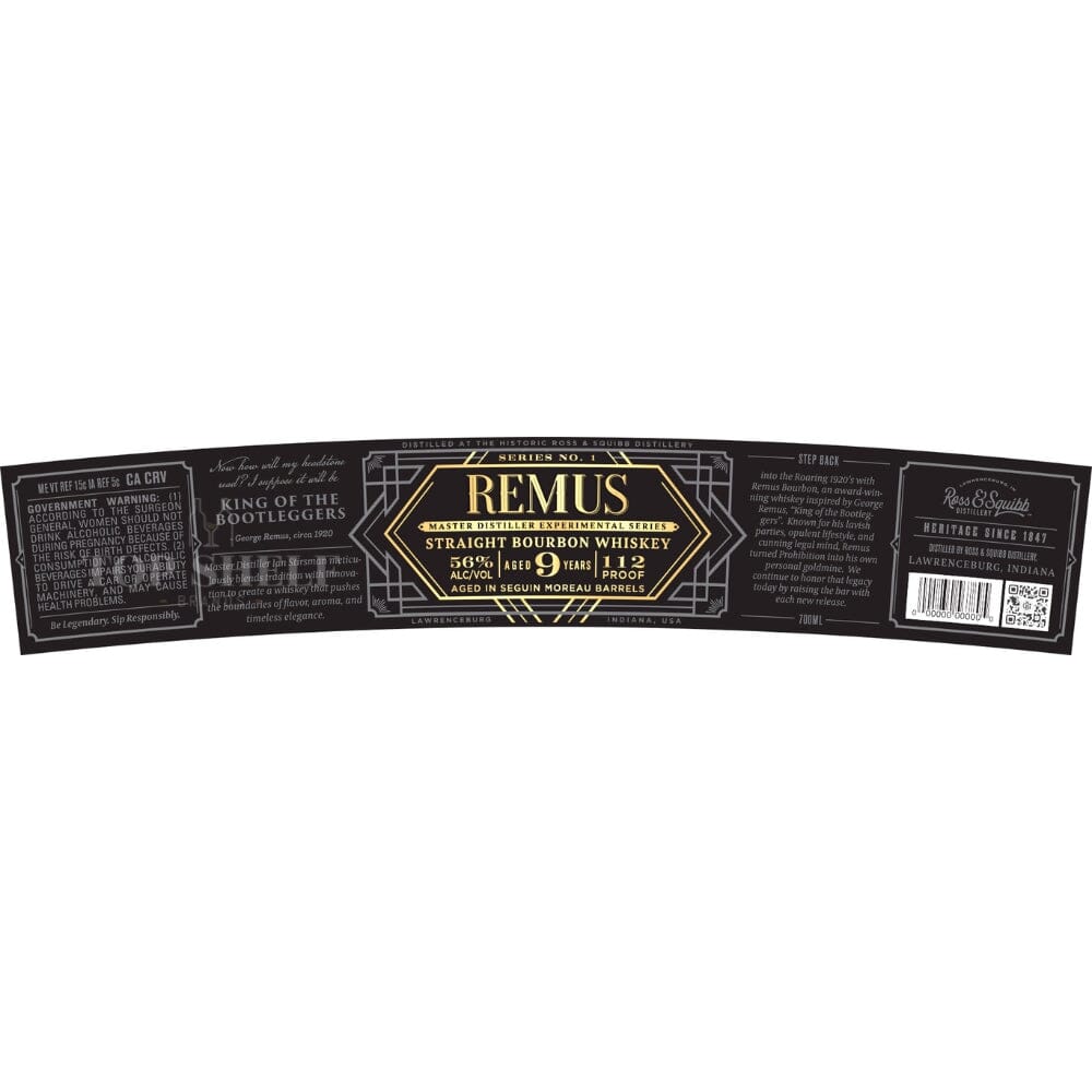 Remus 9 Year Old Bourbon Aged in Seguin Moreau Barrels Bourbon Remus Bourbon 