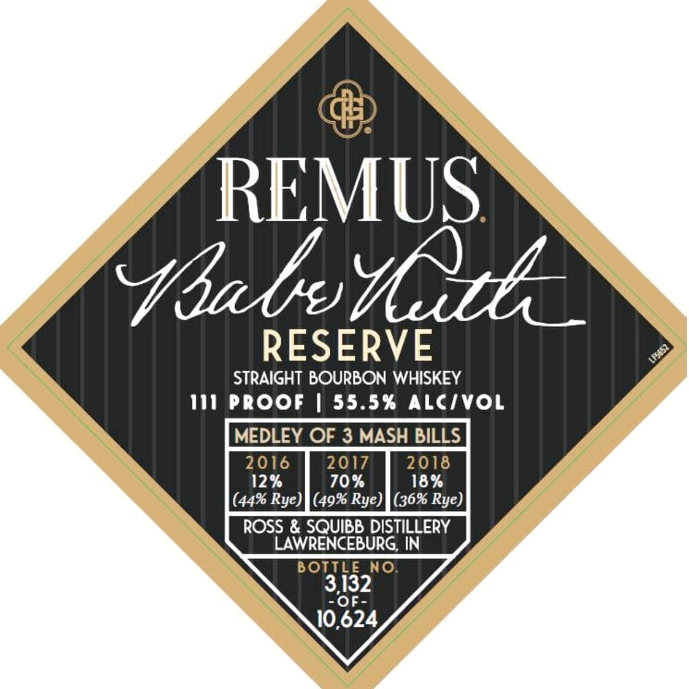 Remus Babe Ruth Reserve Straight Bourbon Bourbon Remus Bourbon 