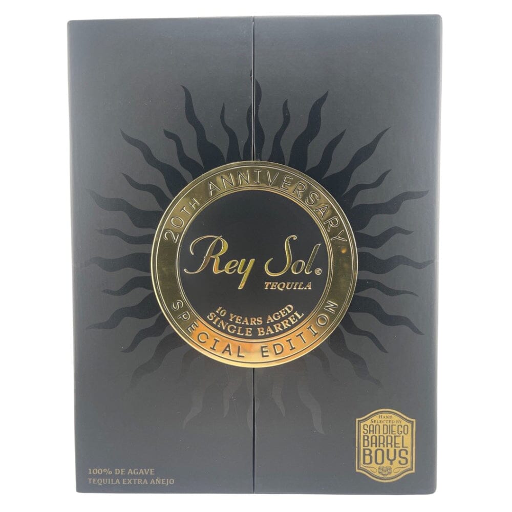 Rey Sol 20th Anniversary 10 Year Old Extra Anejo Tequila Limited Edition Hand Selected for ' San Diego Barrel Boys' Tequila Rey Sol Tequila 
