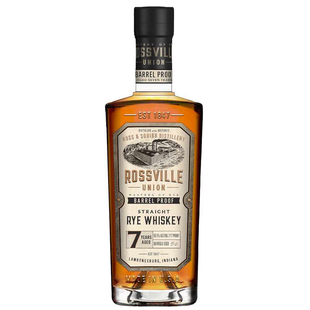 Rossville Union 7 Year Old Barrel Proof Straight Rye Rye Whiskey Rossville Union 