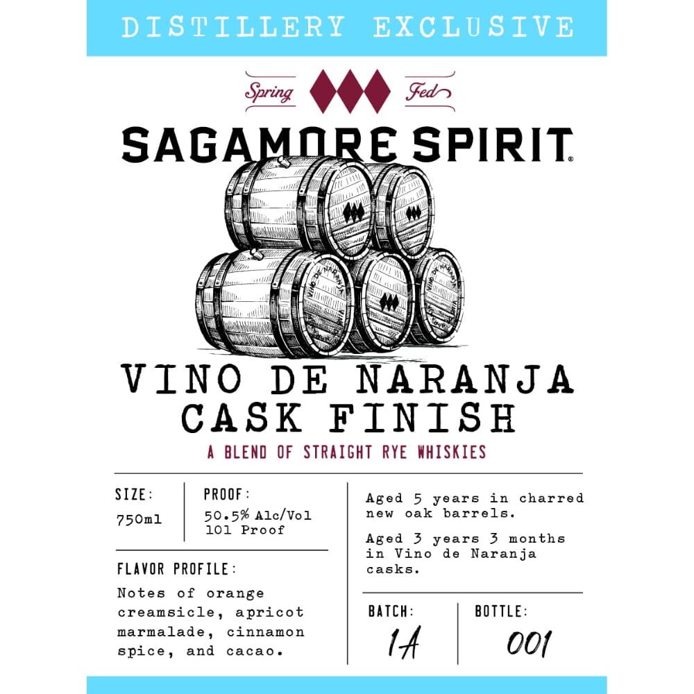 Sagamore Spirit Vino de Naranja Cask Finish Rye Whiskey Rye Whiskey Sagamore Spirit 