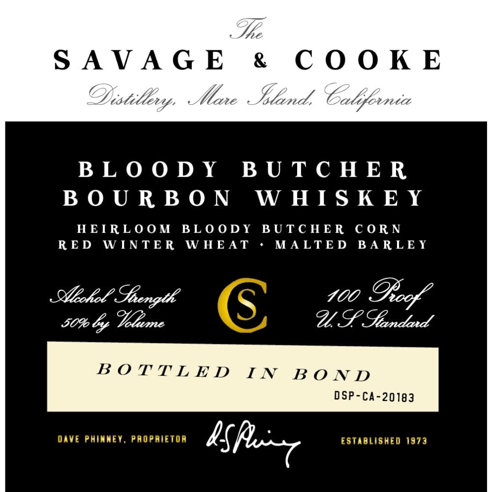 Savage & Cooke Bloody Butcher Bourbon Bottled in Bond Bourbon Savage & Cooke 