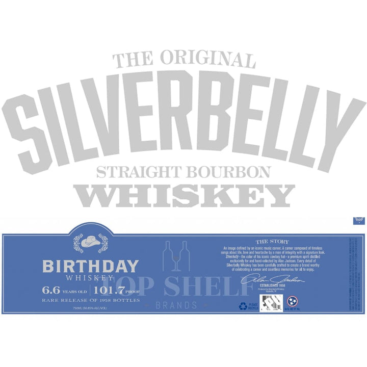 Silverbelly Birthday Bourbon Whiskey Bourbon Silverbelly Whiskey 