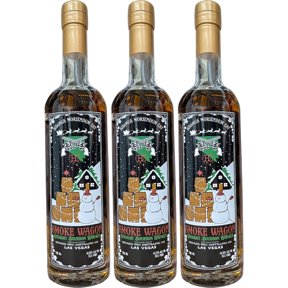 Smoke Wagon Straight Bourbon Christmas 2024 Limited Edition 3pk Bourbon Smoke Wagon Bourbon 