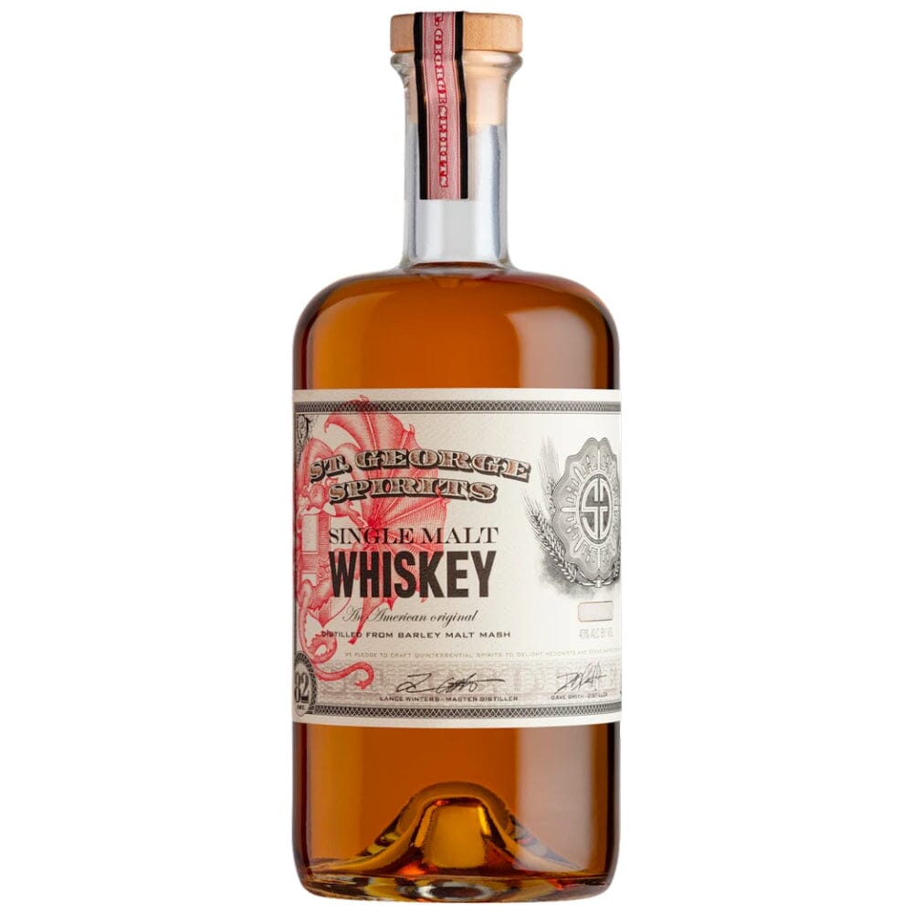 St. George Single Malt Whiskey American Single Malt Whiskey St. George Spirits 