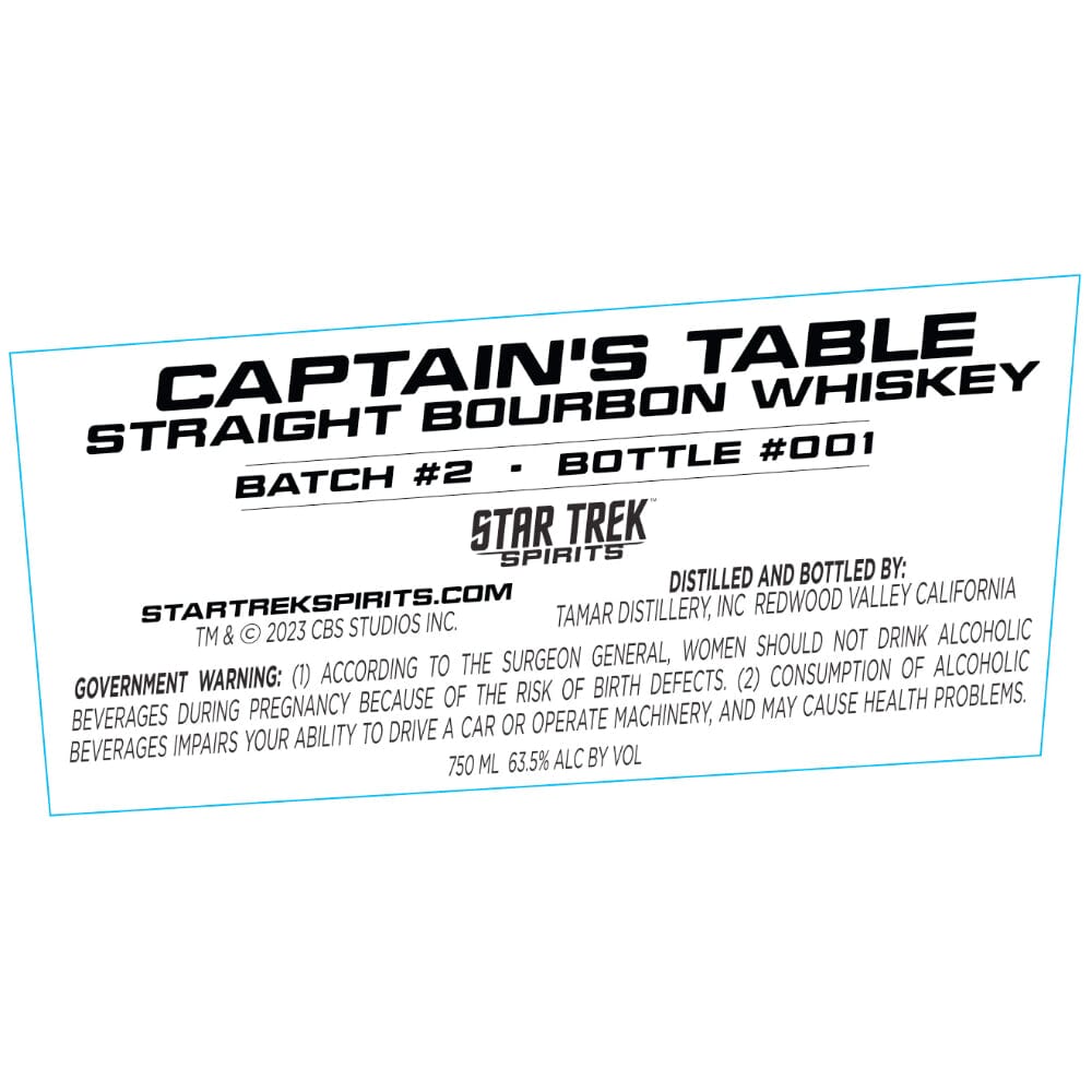 Star Trek Spirits Captain’s Table Straight Bourbon Batch #2 Bourbon Star Trek Spirits 