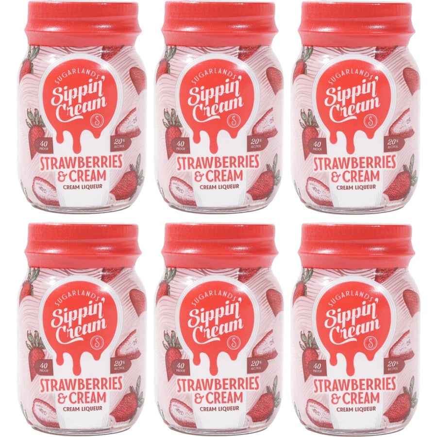 Sugarlands Sippin' Cream Strawberries & Cream 50ml 6pk Liqueur Sugarlands Distilling Company 