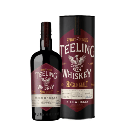 Teeling Single Malt Tequila Cask Irish Whiskey Selected Exclusively for California Irish Whiskey Teeling Whiskey 