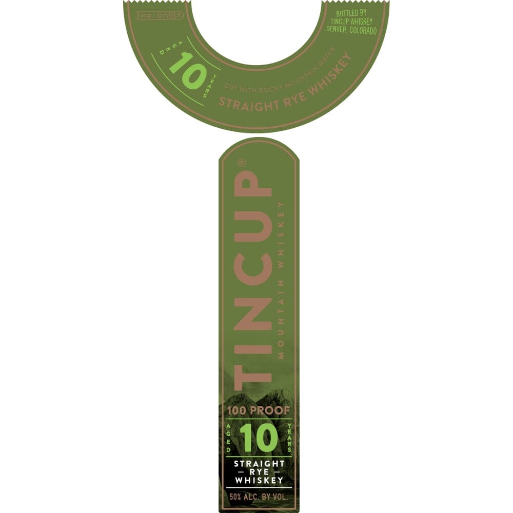 Tincup 10 Year Old Straight Rye Whiskey Rye Whiskey Tincup Whiskey 