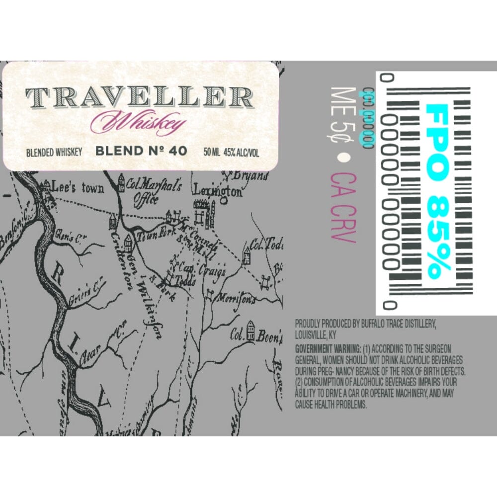 Traveller Whiskey by Chris Stapleton & Buffalo Trace 50ml Blended American Whiskey The Traveller Whiskey 