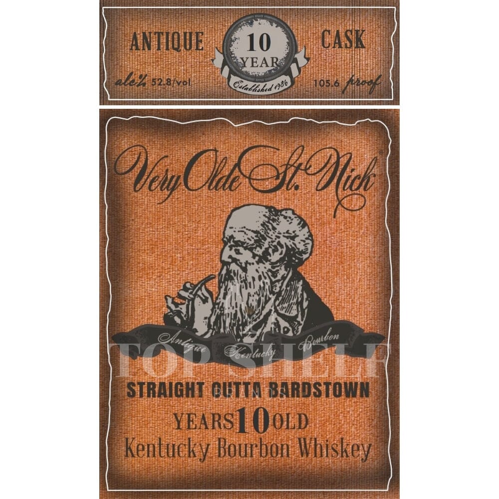 Very Olde St. Nick Straight Outta Bardstown 10 Year Old Bourbon Very Olde St. Nick 