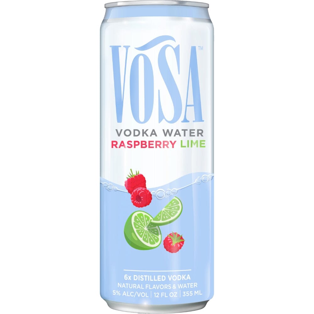 Vosa Raspberry Lime Vodka Water By Kate Upton Canned Cocktails Vosa Spirits 