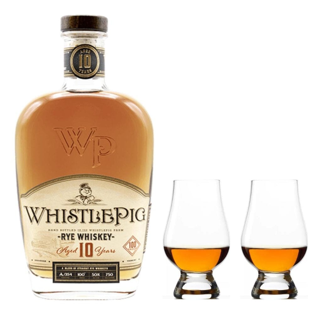WhistlePig 10 Year Rye & Glencairn Whiskey Glass Set Rye Whiskey WhistlePig 