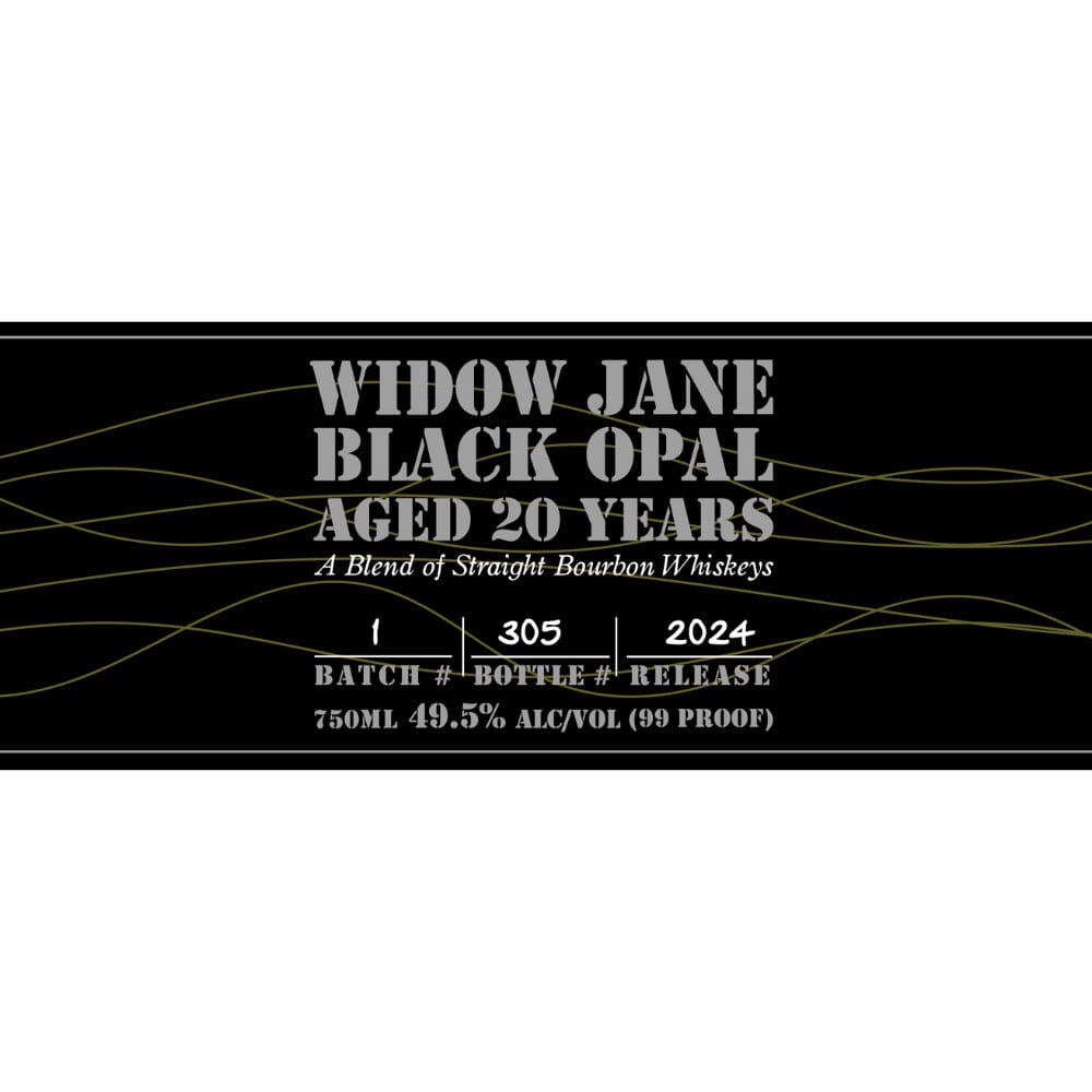 Widow Jane Black Opal 20 Year Old Bourbon 2024 Release Bourbon Widow Jane 