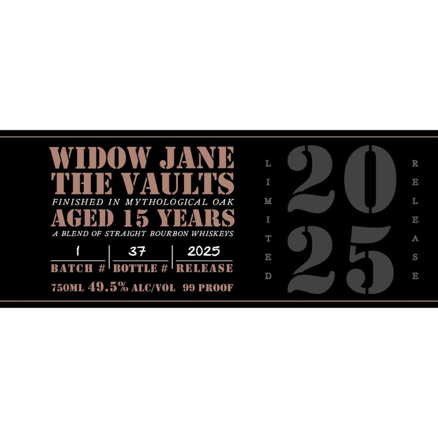 Widow Jane The Vaults 15 Year Old 2025 Edition Bourbon Widow Jane 