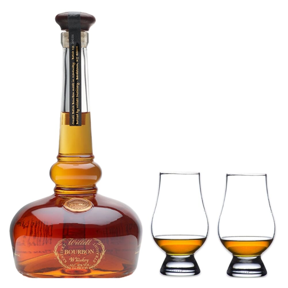 Willett Pot Still Reserve Bourbon Whiskey & Glencairn Whiskey Glass Set Bourbon Willett Distillery 