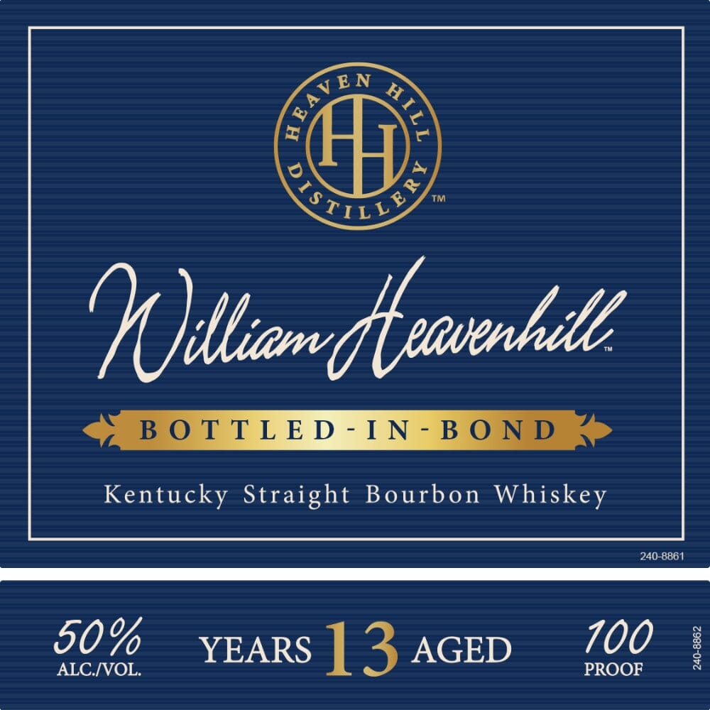 William Heavenhill 11th Edition 13 Year Old Bottled in Bond Bourbon Bourbon Heaven Hill Distillery 