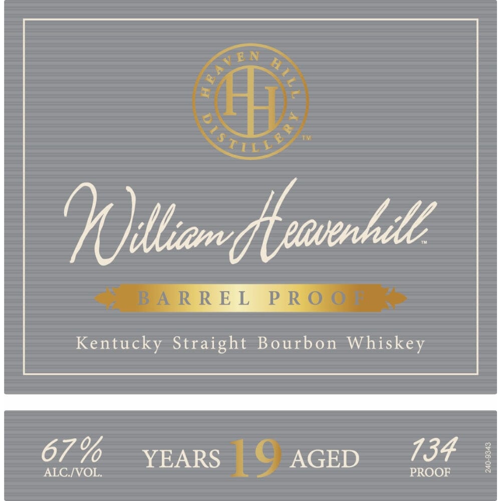 William Heavenhill 19 Year Old Barrel Proof Bourbon Bourbon Heaven Hill Distillery 