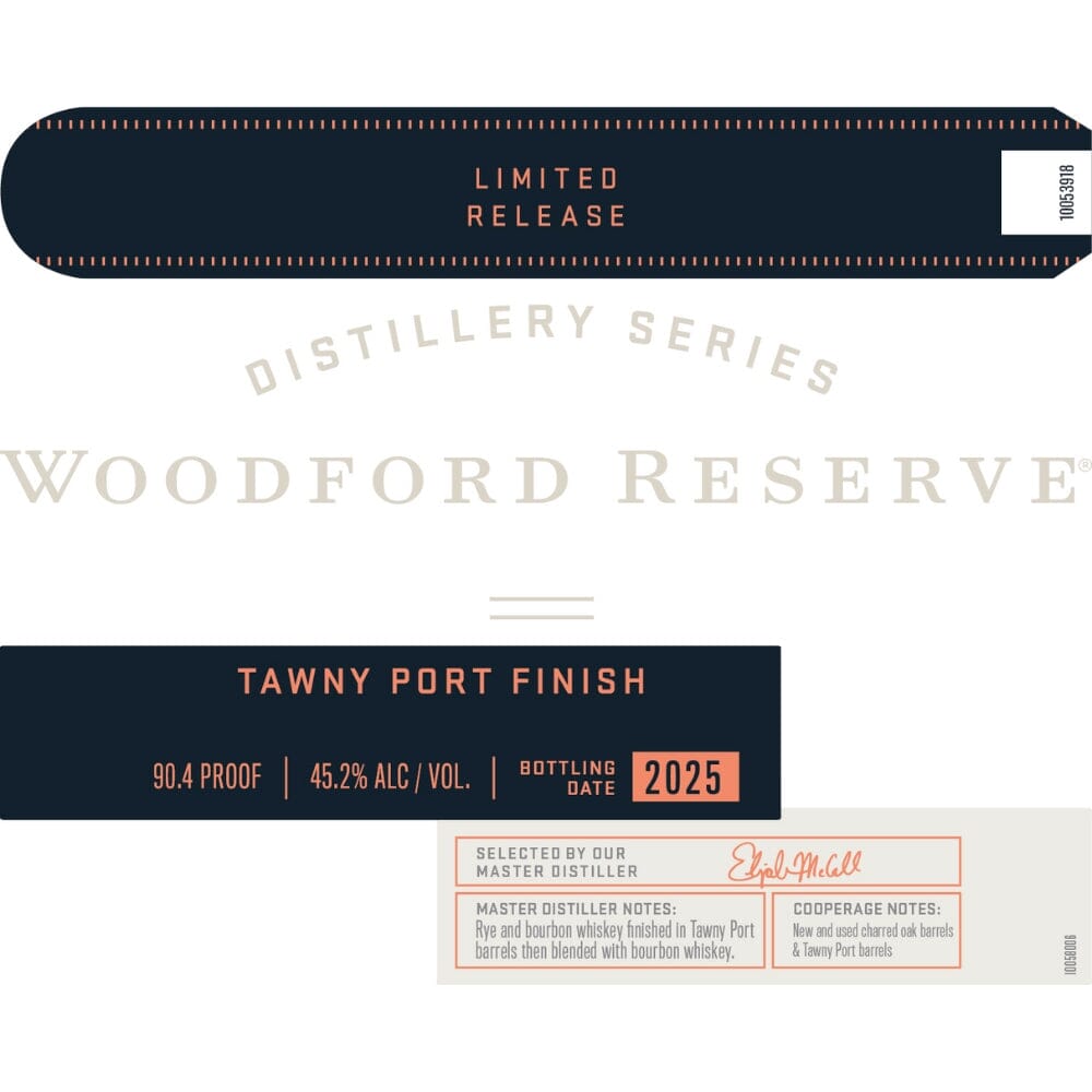 Woodford Reserve Distillery Series Tawny Port Finish 2025 Release Blended Whiskey Woodford Reserve 