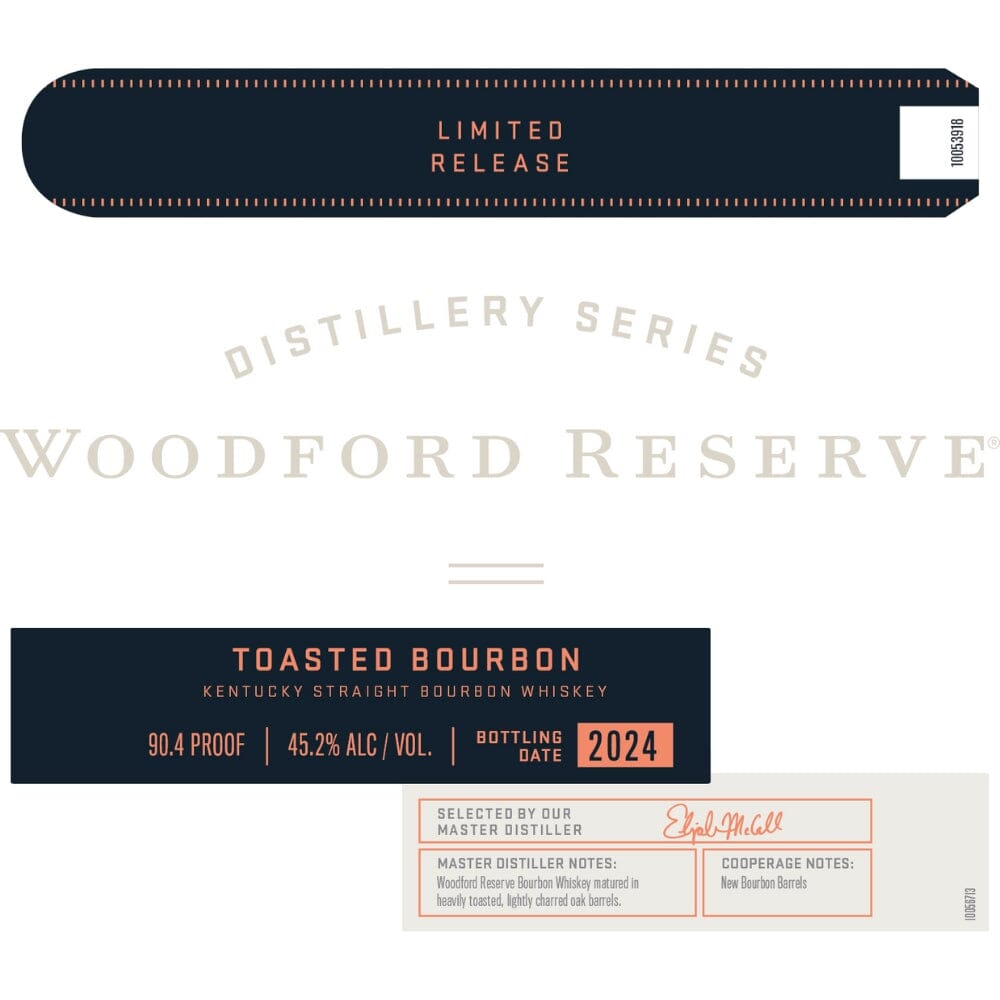 Woodford Reserve Distillery Series Toasted Bourbon 2024 Release Bourbon Woodford Reserve 