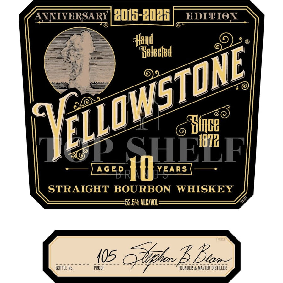 Yellowstone 10th Anniversary Edition Bourbon Bourbon Yellowstone 