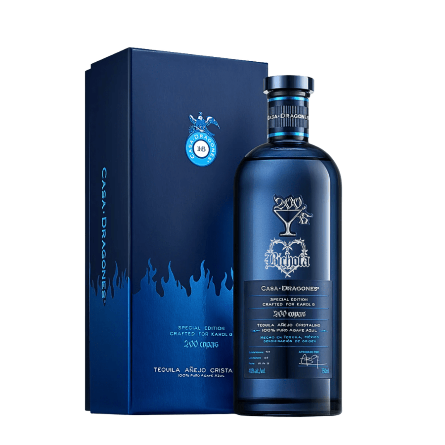 Casa Dragones X Karol G '200 Copas' Cristalino Tequila W/ Engraved Bichota Logo Tequila Tequila Casa Dragones 