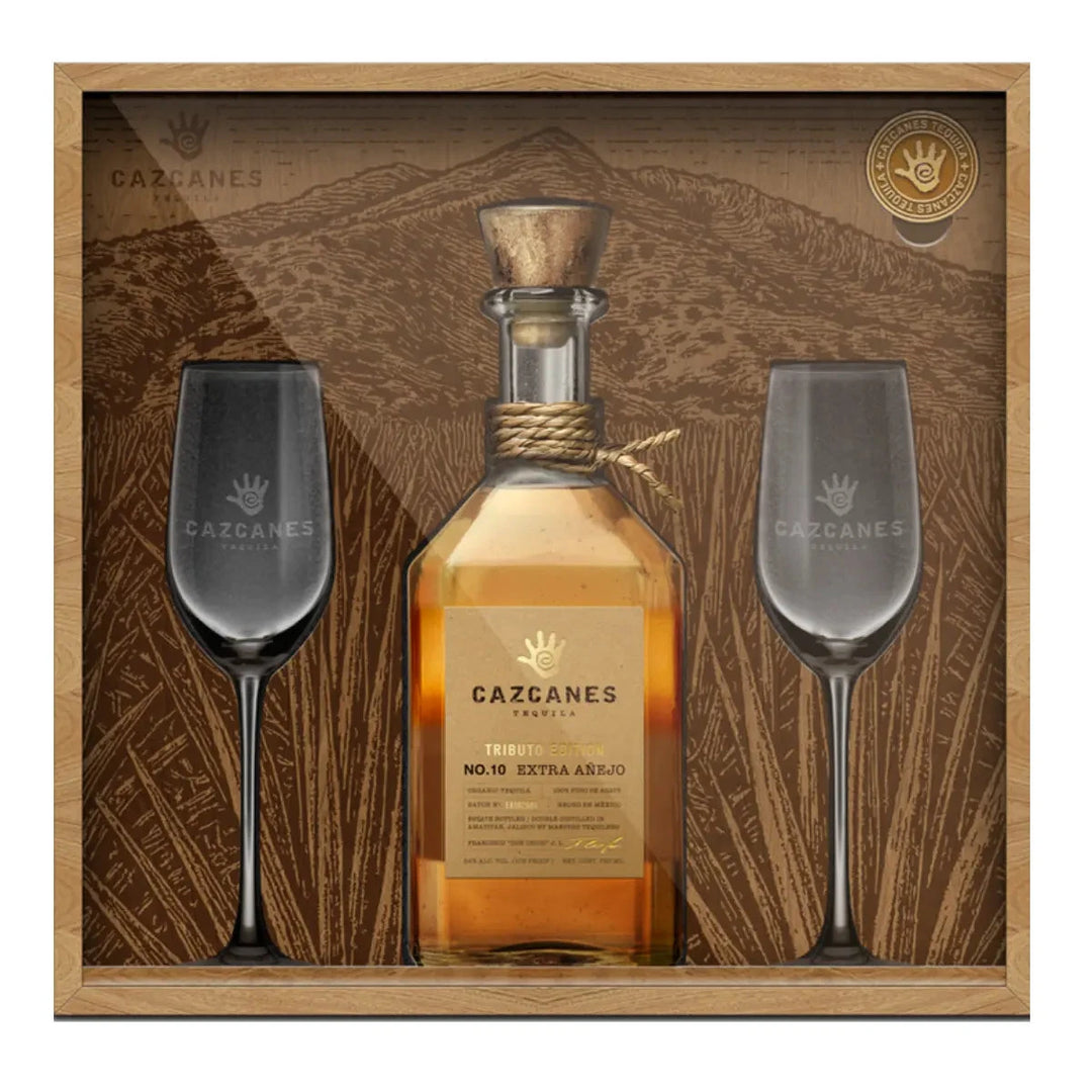 Cazcanes No. 10 Extra Añejo Tributo Edition Tequila 750mL Gift Set
