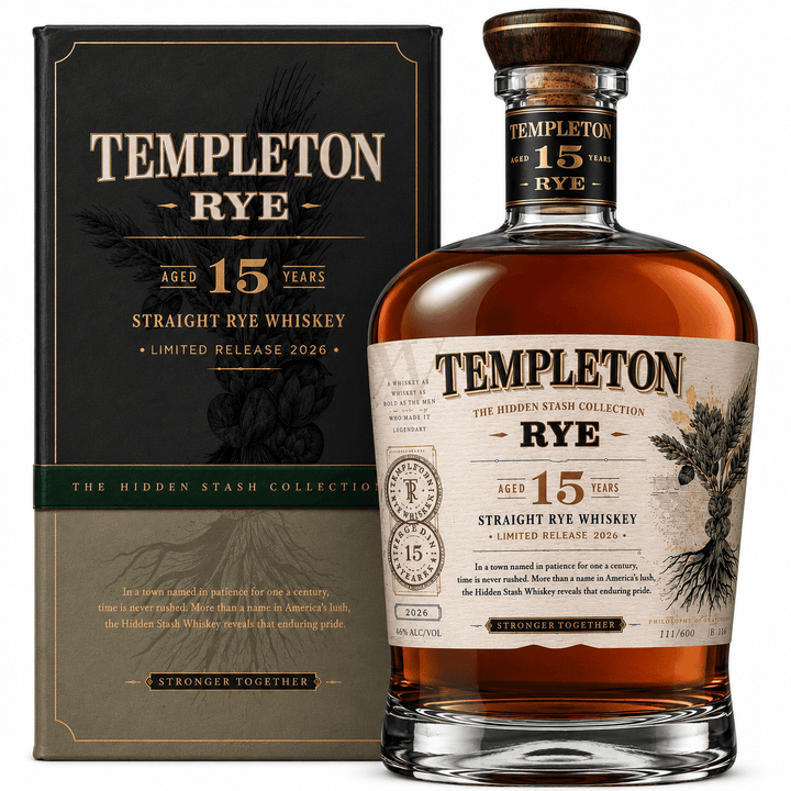 Templeton Hidden Stash 15 Year Straight Rye Whiskey Rye Whiskey Templeton Rye 