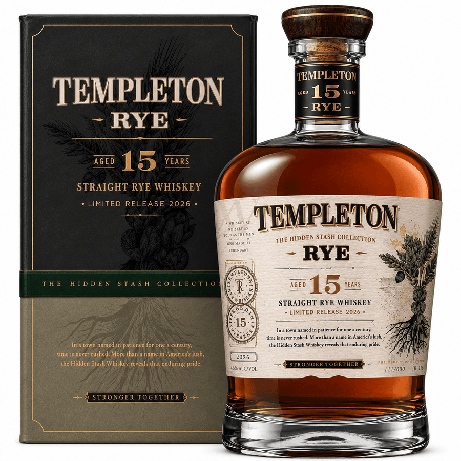 Templeton Hidden Stash 15 Year Straight Rye Whiskey Rye Whiskey Templeton Rye 