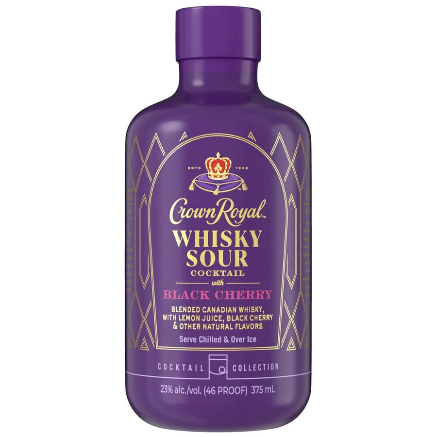 Crown Royal Black Cherry Whisky Sour Bottled Cocktail 750ML Cocktail Crown Royal 