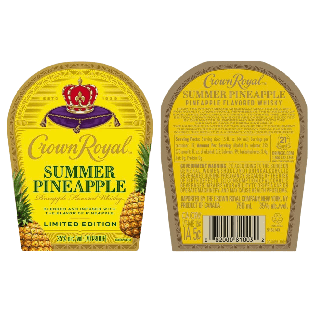 Crown Royal Summer Pineapple Flavored Whisky Limited Edition 750mL Whiskey Crown Royal 