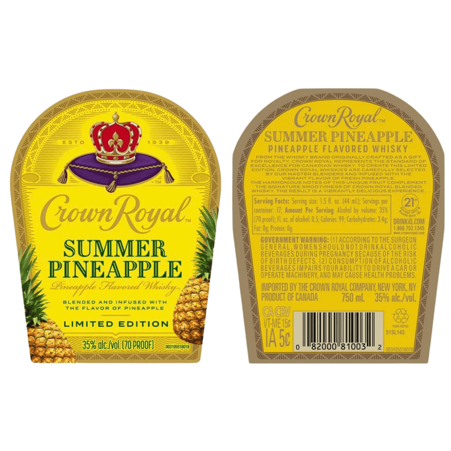 Crown Royal Summer Pineapple Flavored Whisky Limited Edition 750mL Whiskey Crown Royal 
