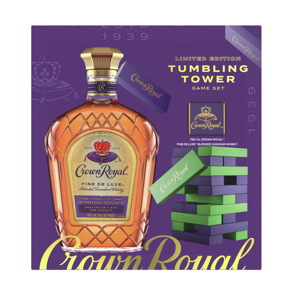 Crown Royal Deluxe With Tumbling Tower Gift Set