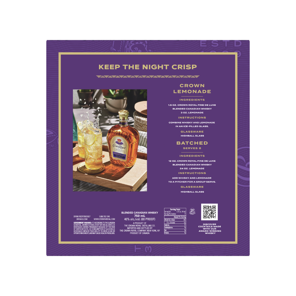 Crown Royal Deluxe With Tumbling Tower Gift Set