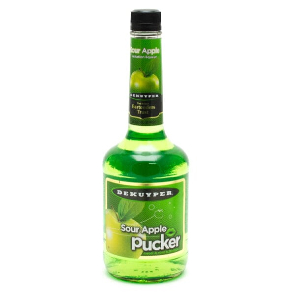 Dekuyper Pucker Sour Apple Schnapps 750ml Liqueur, Cordials, & Schnapps DeKuyper 