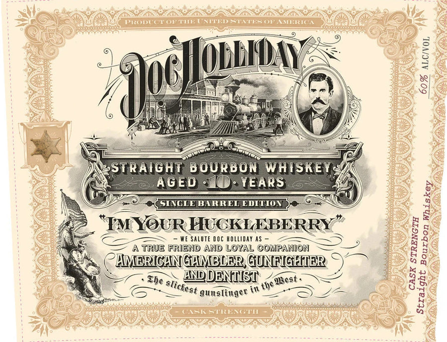 Doc Holliday “I’m Your Huckleberry” 10 Year Single Barrel Bourbon Cask Strength Bourbon World Whiskey Society 