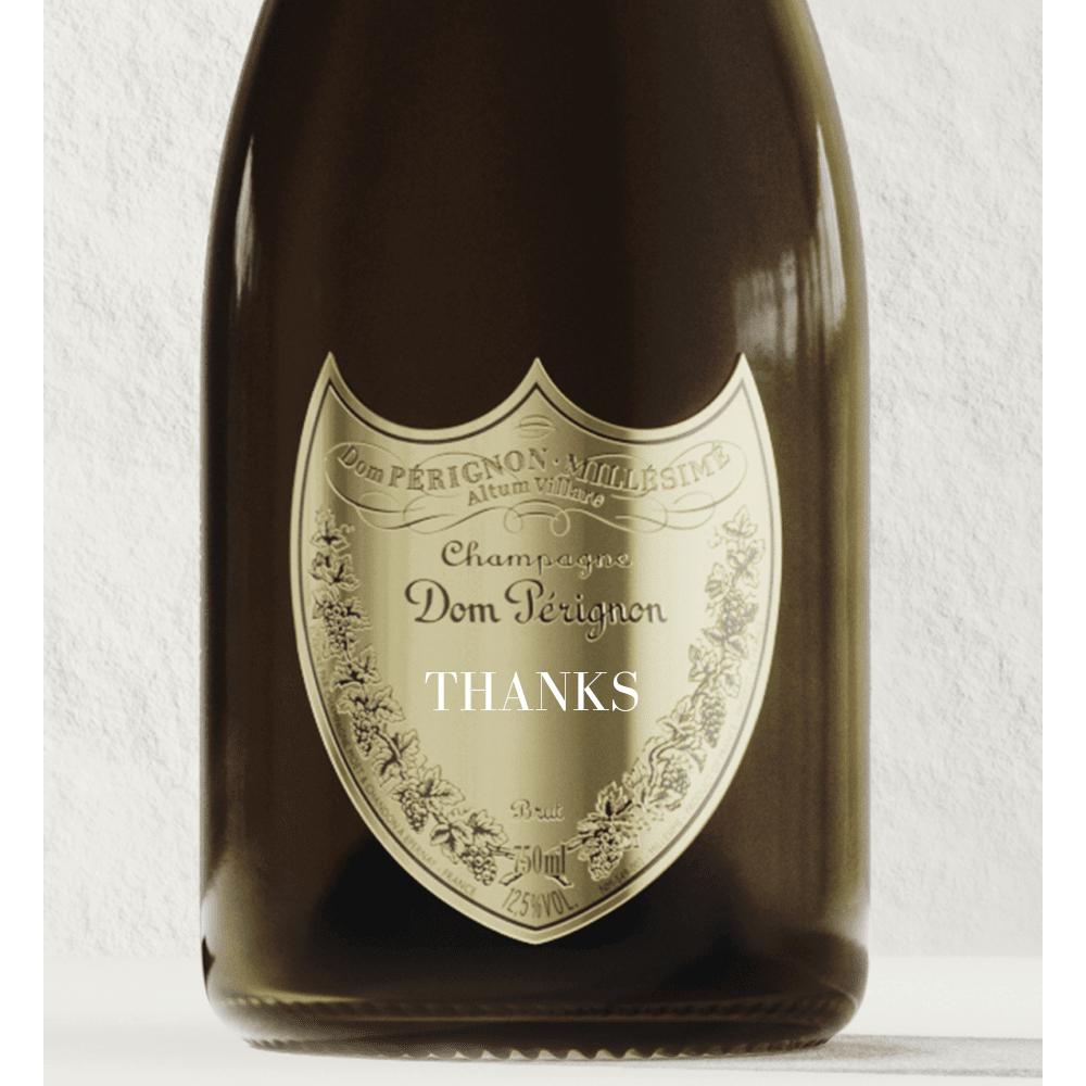Dom Pérignon Brut Champagne "THANKS" Shield Champagne Dom Pérignon 