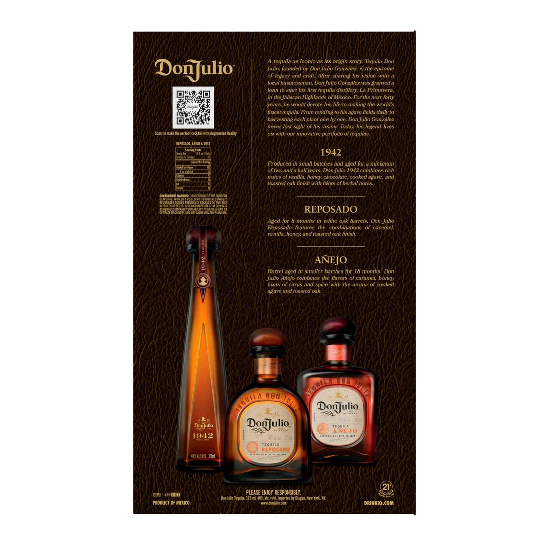 Don Julio 1942, Reposado & Añejo Gift Pack 3x375ml Tequila Don Julio Tequila 