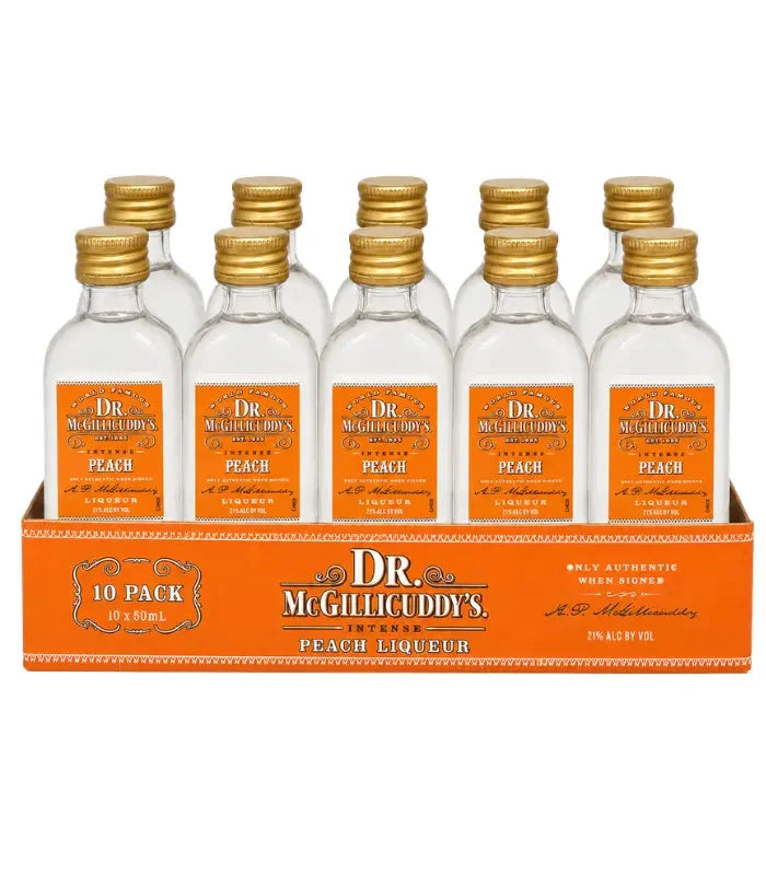 Dr. Mcgillicuddy's Peach Liqueur Shooters (10 x 50mL) Liqueur Dr. McGillicuddy’s 