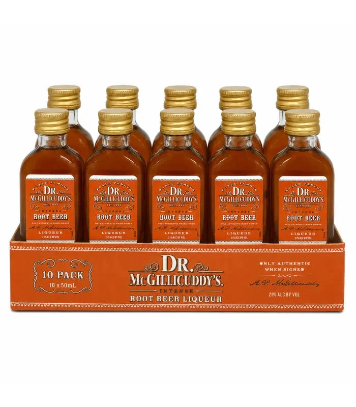 Dr. Mcgillicuddy's Root Beer Liqueur Shooters (10 x 50mL) Liqueur Dr. McGillicuddy’s 