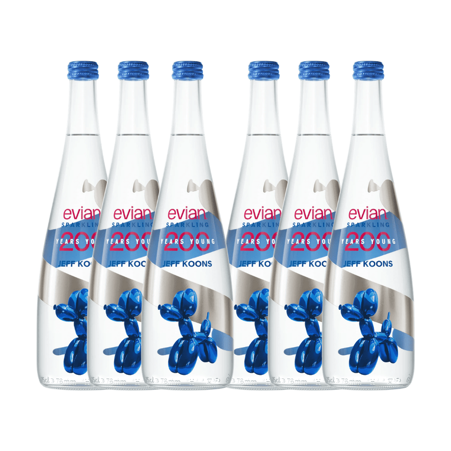 Evian X Jeff Koons Natural Sparkling Water 6PK Water Evian 
