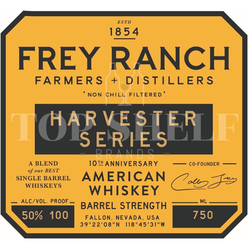 Frey Ranch Harvester Series 10th Anniversary American Whiskey Sip Whiskey 