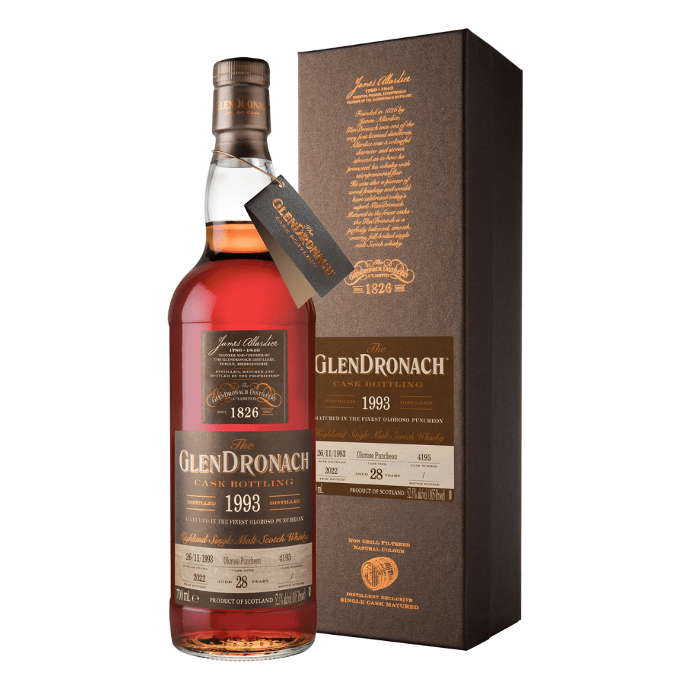 Glendronach 28 Year Old 1993 Cask #4195 Single Malt Scotch Whisky 700ml Scotch Glendronach 