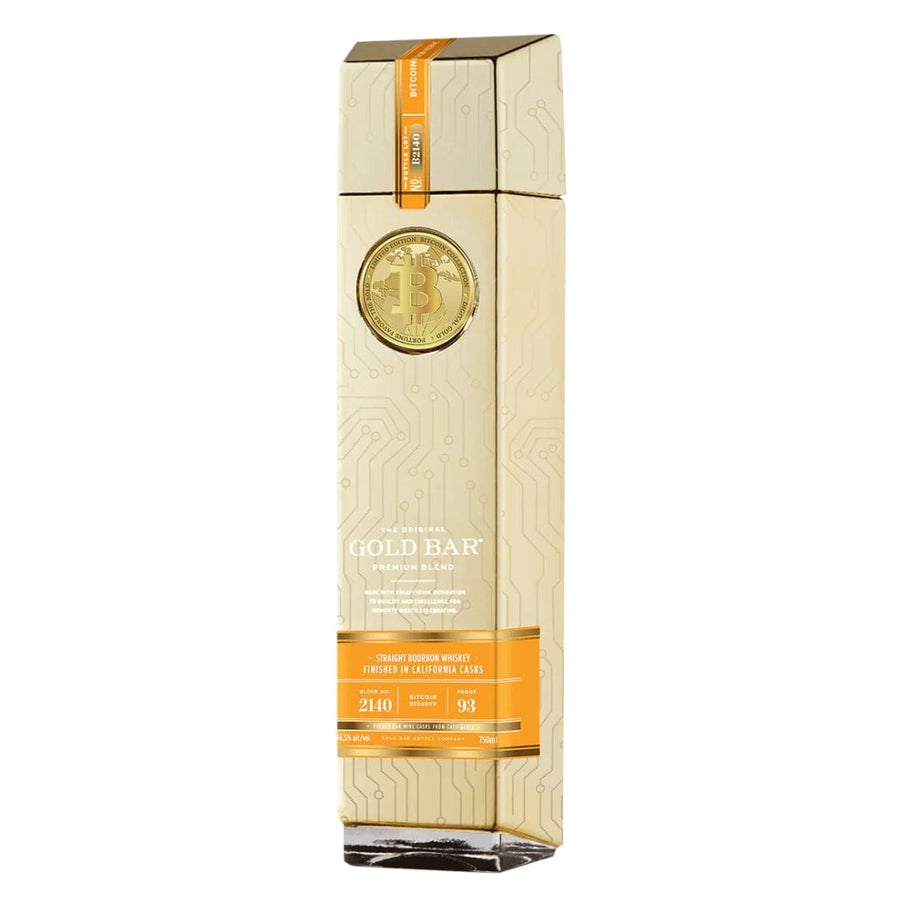 Gold Bar Bitcoin Reserve Whiskey Limited Edition Blended Whiskey Gold Bar 