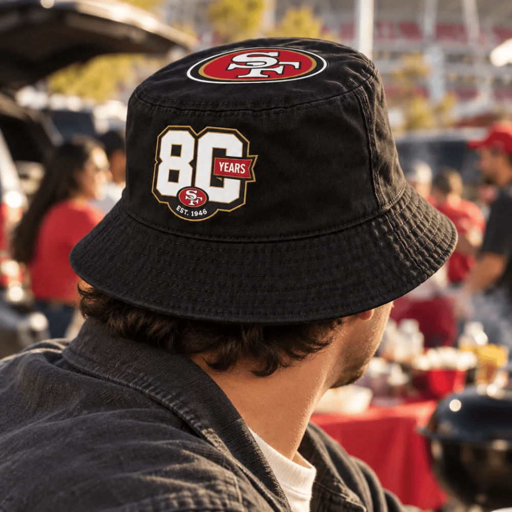 Gold Bar Whiskey 40th Anniversary Joe Montana Single Barrel Select Gift Set w/ Limited Edition 49ers Bucket Hat Whiskey Gift Set Gold Bar Whiskey 