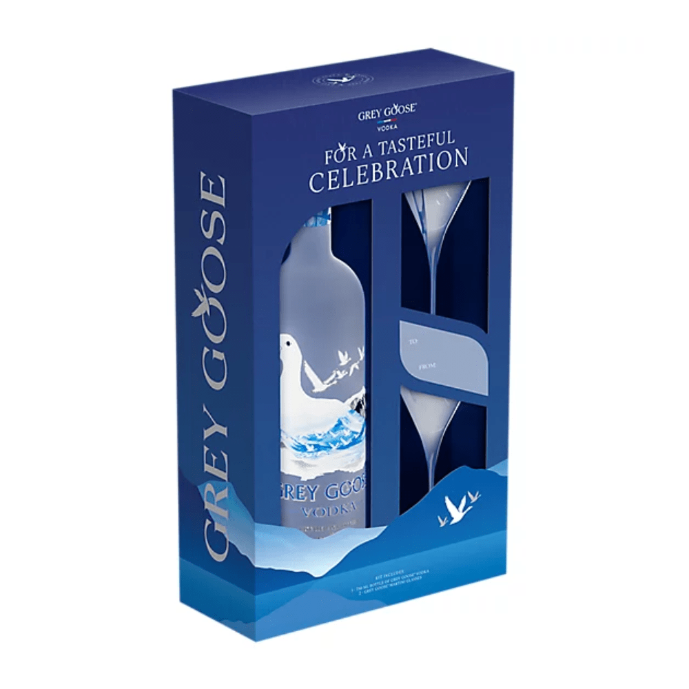 Grey Goose Vodka With Martini Glasses Gift Set Gift Sets Grey Goose 