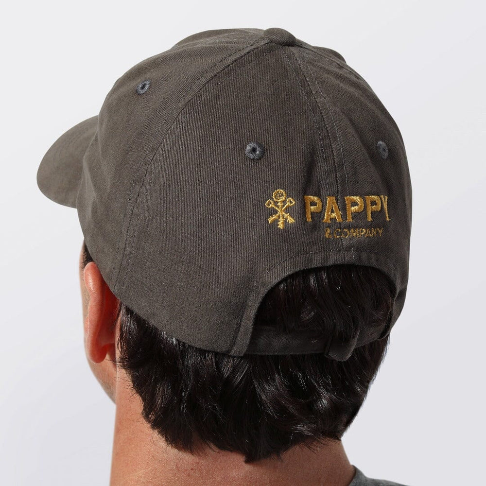 Vintage Label Ball Cap in Charcoal Apparel & Gear Pappy & Company 
