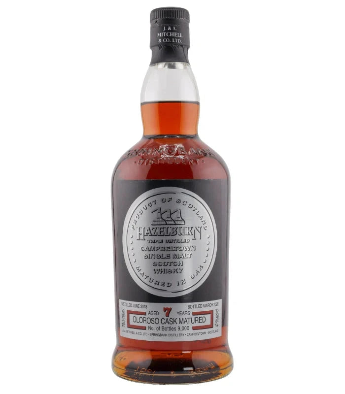 Hazelburn 7 Year Oloroso Sherry Cask Matured Scotch Whisky 700mL Scotch Springbank 