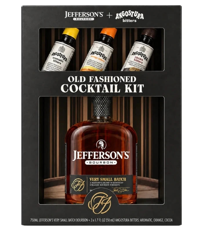 Jefferson’s Bourbon + Angostura Bitters Old Fashioned Cocktail Kit Bourbon Jefferson's 