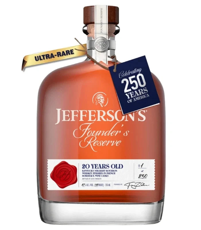 Jefferson's Founder's Reserve 20 Year Kentucky Straight Bourbon 750mL Bourbon Jefferson's 
